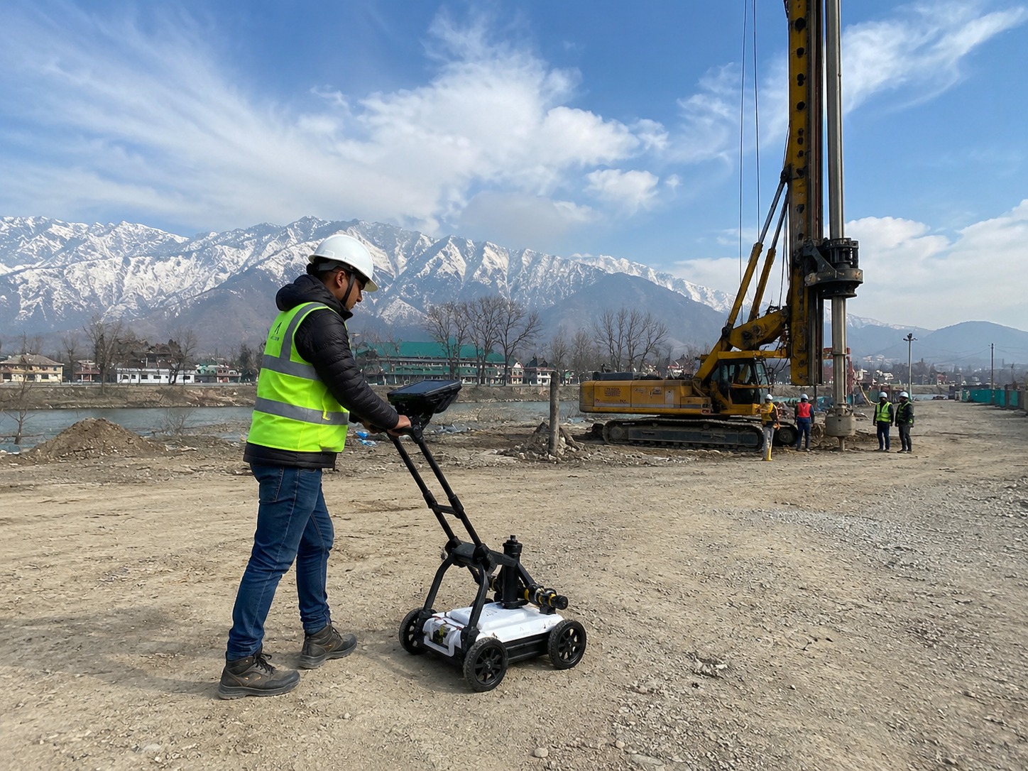 GPR SURVEY GEOTECHNICAL INVESTIGATION PILING AT SRINAGAR JAMMU & KASHMIR